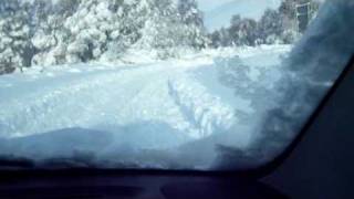 Snowy roads Slochd summit 5th February 2009 [upl. by Otokam]