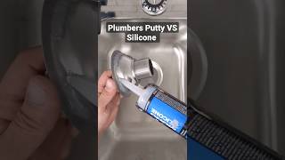 Which do you prefer Plumbers putty or silicone for sealing drains shorts plumbing diy [upl. by Gaile]