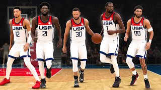 Team USA DOMINATING The REC Center in NBA 2k24 [upl. by Yrekaz699]