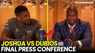 ANTHONY JOSHUA VS DANIEL DUBOIS Final Press Conference [upl. by Ahseniuq591]