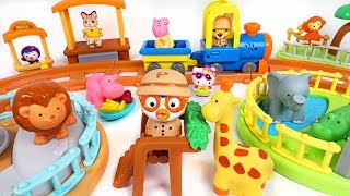 Please come to the Pororo Safari Zoo by train♡  PinkypopTOY [upl. by Forbes803]