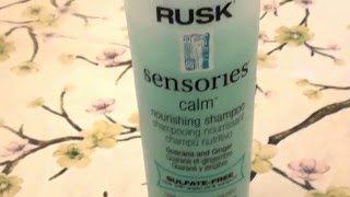 Rusk Sensories Calm Nourishing Guarana amp Ginger Shampoo REVIEW [upl. by Enelrahs372]