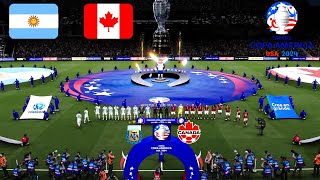 ARGENTINA VS CANADÁ  SEMIFINALES COPA AMÉRICA USA 2024  BANC STADIUM  MOD ULTRA REALISTA [upl. by Eniamrahs]