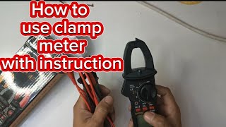 how to use clamp meter with instruction [upl. by Neelhtakyram]