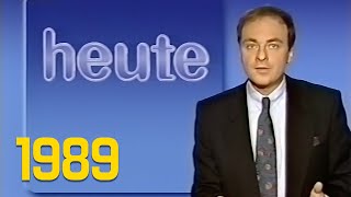 ZDF heute 1458 Uhr mit Elmar Bartel zum Herrhausen Attentat 30111989 [upl. by Inohtna213]