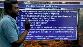 Pipelined Data path and Control in Tamil CS3351 Digital Principles amp Computer Organization in Tamil [upl. by Alael]