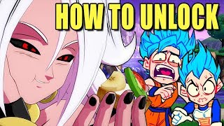 DBFZ  How To Unlock Majin Android 21 SSB Goku amp SSB Vegeta [upl. by Kohn]