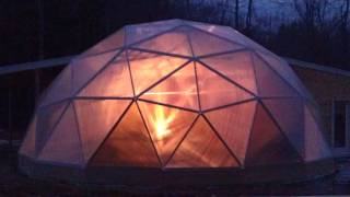 Geodesic Dome Greenhouse  Part 9  Polycarbonate [upl. by Bertine]