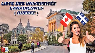 Liste des universités canadiennes  Québec [upl. by Wylen]