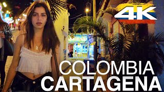 Colombia Cartagena 4K Walk at Night 🇨🇴 [upl. by Kilah]