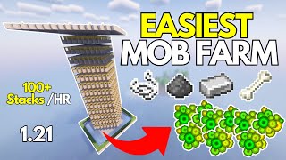 BEST MOB FARM for Minecraft Bedrock 121 [upl. by Deland]