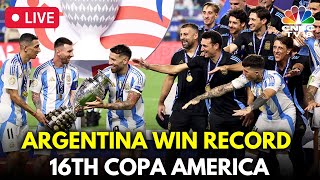 LIVE Argentina Win Record 16th Copa America Martinez Nets ExtraTime Winner Against Colombia N18G [upl. by Kacerek]