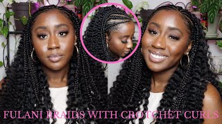 Fulani Braids with Crochet Curls Trending Hairstyles Protective Styles [upl. by Cole176]