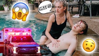 PASSING OUT IN MY BOYFRIENDS ARMS PRANK bad idea [upl. by Ylrehc558]