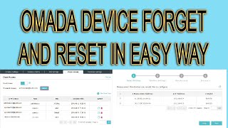 OMADA DEVICE FORGET AND RESET IN EASY WAY [upl. by Constanta]