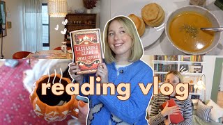 cozy reading vlog reading this verrrrrrry hyped new release [upl. by Poyssick749]