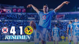 CRUZ AZUL 41 AMÉRICA J6  GOLEADA AZUL en el CLÁSICO JOVEN [upl. by Anwaf]