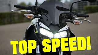 2020 Kawasaki Z650 TOP SPEED  GPS TOP SPEED A2 35kW [upl. by Ityak160]