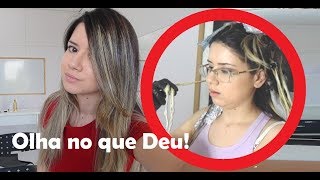 Como fazer mechas sozinha em casa Será que consegui bleaching my hair [upl. by Yelsnit]