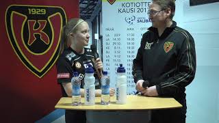 Interview with Veera Kauppi Worlds Best Female Floorball Player in 2017 [upl. by Cerelia]