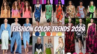 Fashion Color Trends 2024  SpringSummer 2024 Fashion Color Trends  Color Trends of 2024 [upl. by Ilamad]