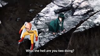 ワンパンマン Saitama protects Fubuki from the fastest dangerous criminal Tasumaki is confused Saitama [upl. by Attelra282]