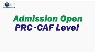 Admission Open  PRC  CAF Level  Crescent College of Accountancy [upl. by Horbal]