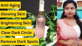 Homemade Face Toner  Skin Brightening Face Toner  Toner For Remove Acne Pimple Spots [upl. by Brunhild]