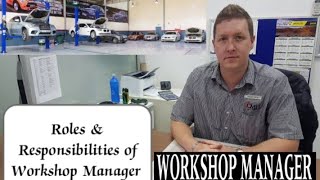 Roles amp Responsibilities of Workshop ManagerAutomobile Workshop [upl. by Norma]