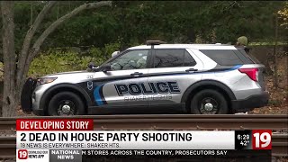 Shaker Heights house party shooting kills 2 Police BCI investigating [upl. by Itnava271]