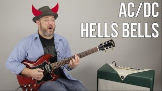 ACDC Hells Bells Guitar Lesson [upl. by Spearing429]