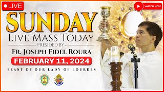 SUNDAY FILIPINO LIVE MASS TODAY ONLINE  FEBRUARY 11 2024  REV FR JOSEPH FIDEL ROURA [upl. by Nertie]