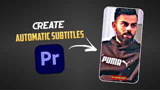 Create Automatic Subtitles in Premiere Pro [upl. by Sileray]