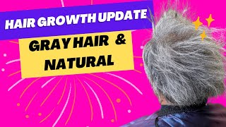 Gray Natural Hair Growth Update Removing Yellow From Gray Hair [upl. by Shimberg668]