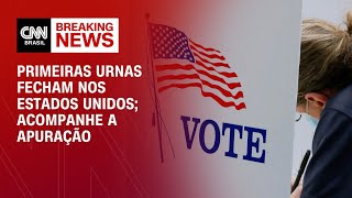 Primeiras urnas fecham nos Estados Unidos Acompanhe a apuração  CNN PRIME TIME [upl. by Atteras]