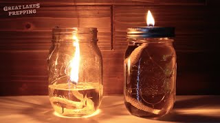 DIY Mason Jar Oil Lamps Making lantern and candle with cooking oil [upl. by Chita541]