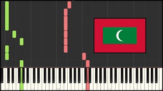 Maldives National Anthem  Quamii Salaam Piano Tutorial [upl. by Nyladam]