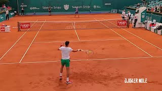 Novak Djokovic Practice  Court Level View in 1080p [upl. by Bruns]