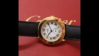 c1990 Must De Cartier Ronde mens unisex vermeil vintage watch Model reference 1810 [upl. by Leotie515]