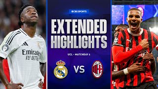 Real Madrid vs AC Milan Extended Highlights  UCL League Phase MD 4  CBS Sports Golazo [upl. by Ynnor97]