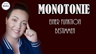 Monotonie steigendfallend einer Funktion bestimmen by einfach mathe [upl. by Gonta]