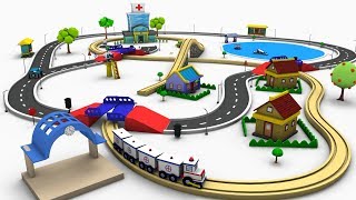 Ambulance Cartoon Toy Train  Toy Factory Choo Choo train Train Cartoon Cartoon [upl. by Shep]