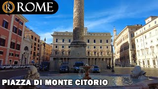 Rome guided tour ➧ Piazza di Monte Citorio 4K Ultra HD [upl. by Esinyl]