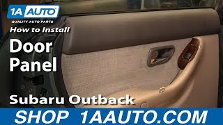 How To Remove Rear Door Panel 0004 Subaru Outback [upl. by Risley429]