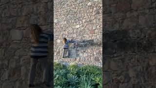 Montjuïc Castle Wall climbing travel nature spain friendship [upl. by Acinehs]