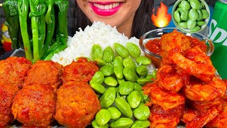 MAKAN BAKSO UDANG PETAI PEDAS SPICY MEATBALL SHRIMP BEANS ASMR MASSIVE Eating Sounds [upl. by Landmeier144]