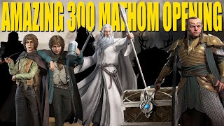 Lotr Rise To War Amazing 300 Mathom Opening 2 Mythic Commanders and Vital Gold Gear Pulled [upl. by Neerac]