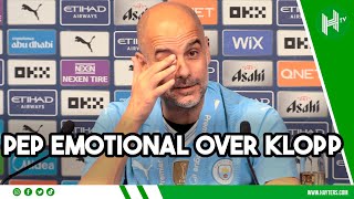 Pep CLOSE TO TEARS in response to Klopp’s praise after winning fourth title in a row [upl. by Ramiah]