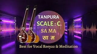 Tanpura C Scale SA  MA सा  म Used in the Raga without Paप [upl. by Corydon423]