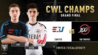 eUnited vs 100 Thieves  CWL Champs 2019  Day 5 [upl. by Anez124]